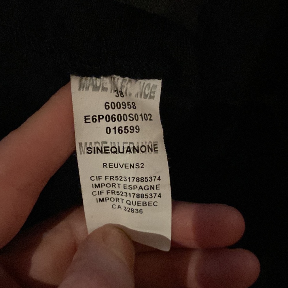 Sinequanone black wide legged dress pants with navel button details. Siz… - Picture 11 of 12